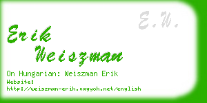 erik weiszman business card